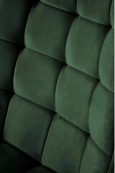 Scaun K580, verde inchis - HLR 57, stofa catifelata/otel, 51x61x85 cm