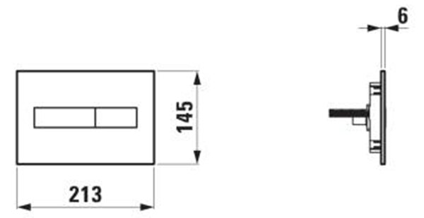 Laufen Ineo buton de spălare pentru WC crom lucios H9001110040001
