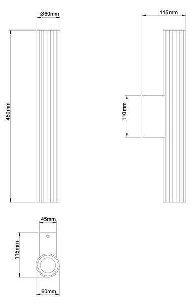 Light Prestige Linea lampă de perete 1x8 W auriu LP-0510/1W-45 GD