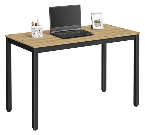 Masa de dining neagra cu blat in decor stejar artisan TESSA 120x60 cm