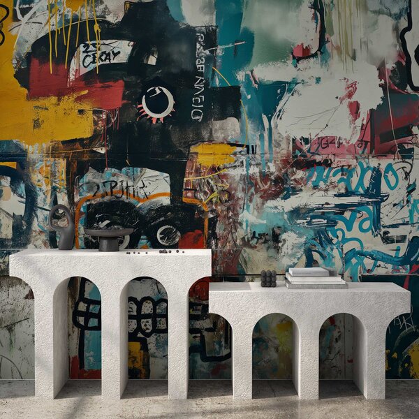 Fototapet Zid cu graffiti pe el, Fototapet adolescenți, Fototapet populare, w01188 - Tapeko.ro