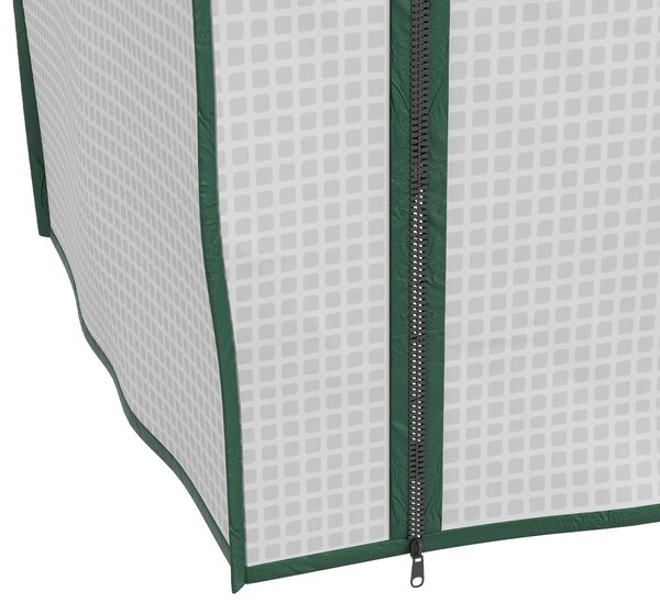 Outsunny Mini Seră pe 3 Nivele cu Acoperiș PE Întărit, Seră Portabilă cu Ușă Rulantă și Rafturi din Sârmă, 59x39x127 cm, Alb | Aosom Romania