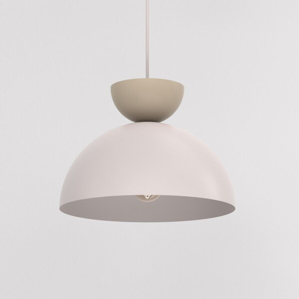 Pendul pe cablu NEVIS 1xE27/15W/230V, diam. 29 cm, crem