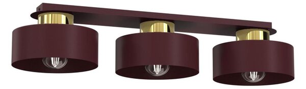 Plafonieră MARTI 3 x E27, 15 W, 230 V, 68 x 20,5 cm, vișiniu/auriu