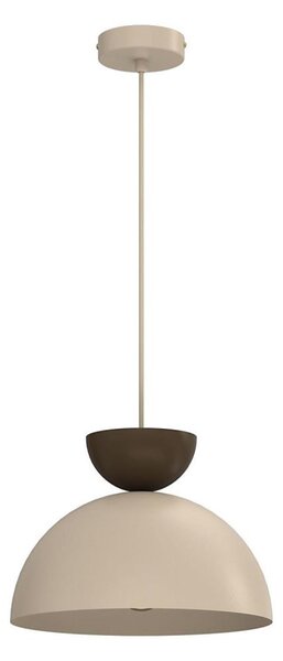 Lustră suspendată pe cablu NEVIS 1xE27/15W/230V, diametru 29 cm, bej