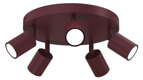 Plafonieră cu 5 spoturi FUN 5xGU10/8W/230V burgundy