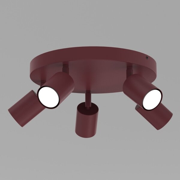 Plafonieră cu 5 spoturi FUN 5xGU10/8W/230V burgundy