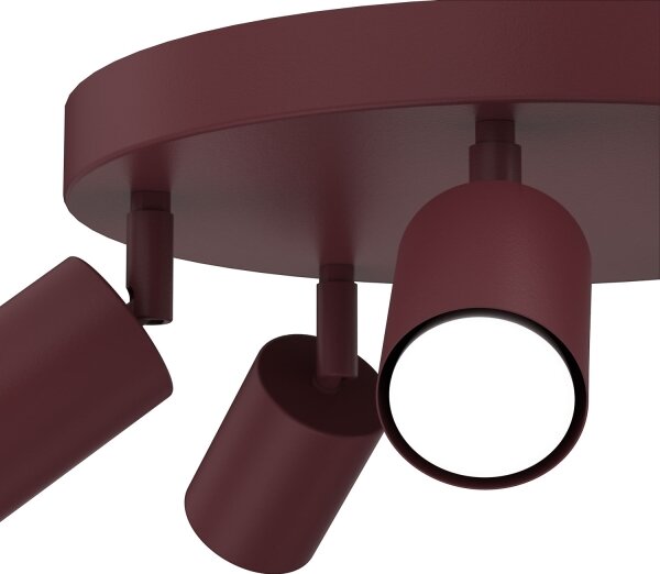 Plafonieră cu 5 spoturi FUN 5xGU10/8W/230V burgundy