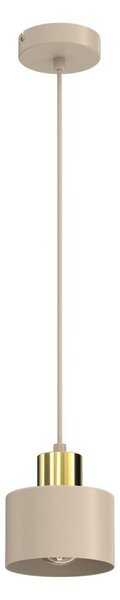 Lustru suspendat pe cablu PARKLA 1xE27/15W/230V bej/auriu
