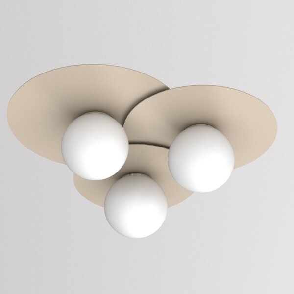 Plafonieră FLAT 3xE27/15W/230V 55x60 cm bej