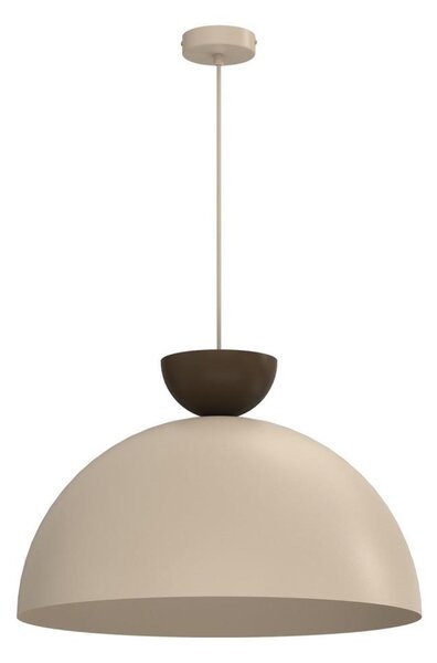 Candelabru suspendat pe cablu NEVIS 1xE27/15W/230V diam. 50 cm bej