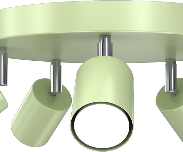 Plafonieră FUN cu 5 spoturi, GU10/8W/230V, verde