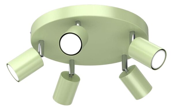Plafonieră FUN cu 5 spoturi, GU10/8W/230V, verde