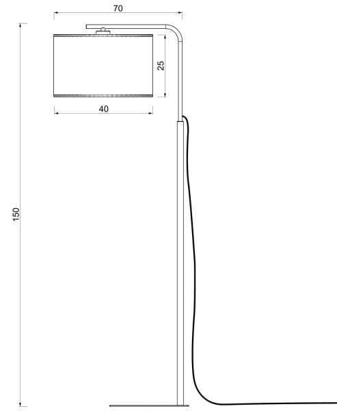 Lampă de podea ARDEN 1xE27/15W/230V bej