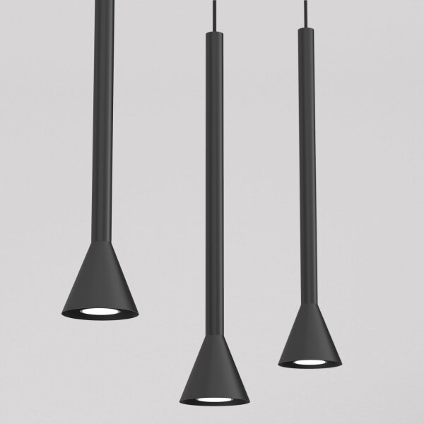 Lustră suspendată pe cablu MAZZO, 3x GU10/8W/230V, negru