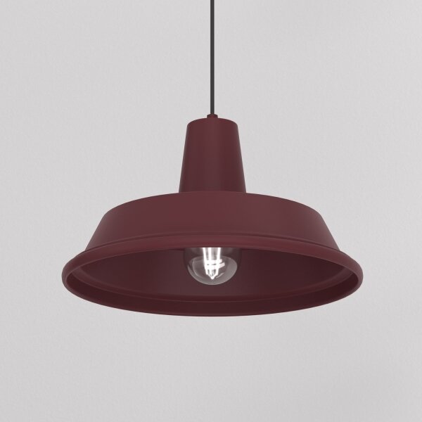 Lustră suspendată CLASS pe cablu 1xE27/15W/230V burgundiu