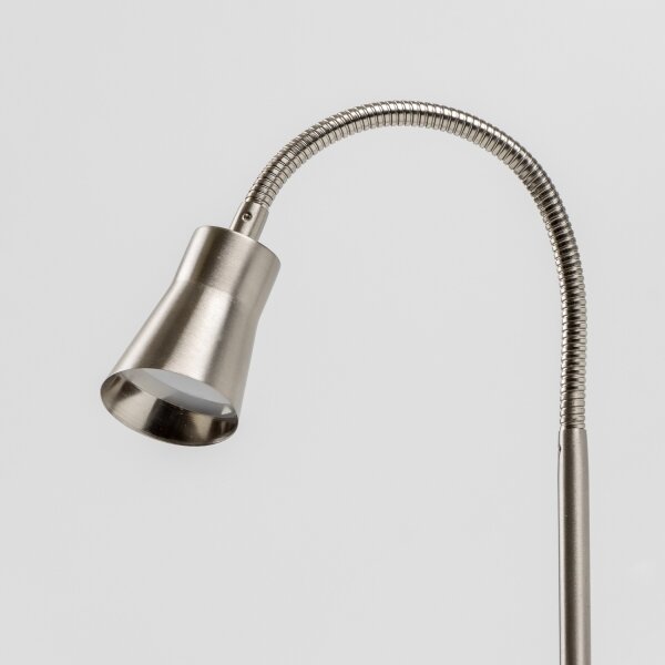 Lampă LED cu clemă, 3,2 W, 230 V, crom mat