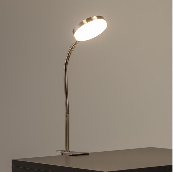 Lampă cu clemă LED/3,2W/230V, crom mat