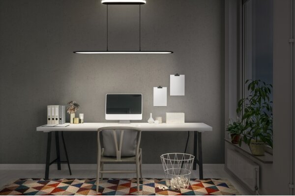 Osram-LED Lustră dimabilă suspendată pe cablu OFFICE LINE LED/57W/230V 4000K 100 cm neagră