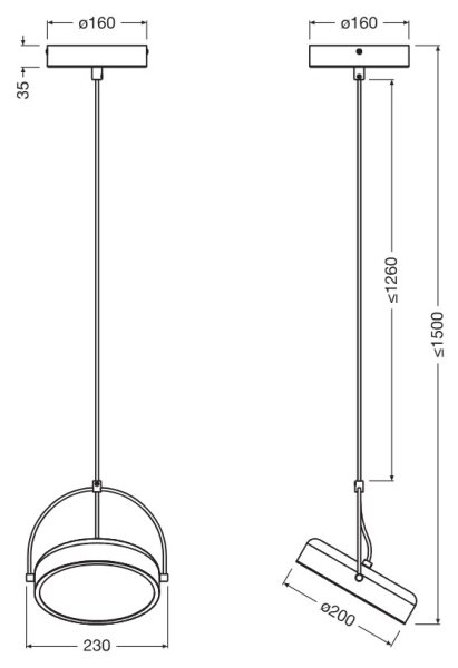 Osram - Lampă suspendată LED pe cablu DECOR PUCK LED/12W/230V CRI 90 neagră