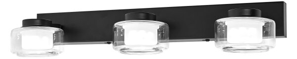 Osram - Aplica de perete LED pentru baie ORBIS FLAME, 3xLED, 5,5 W, 230 V, IP44, negru