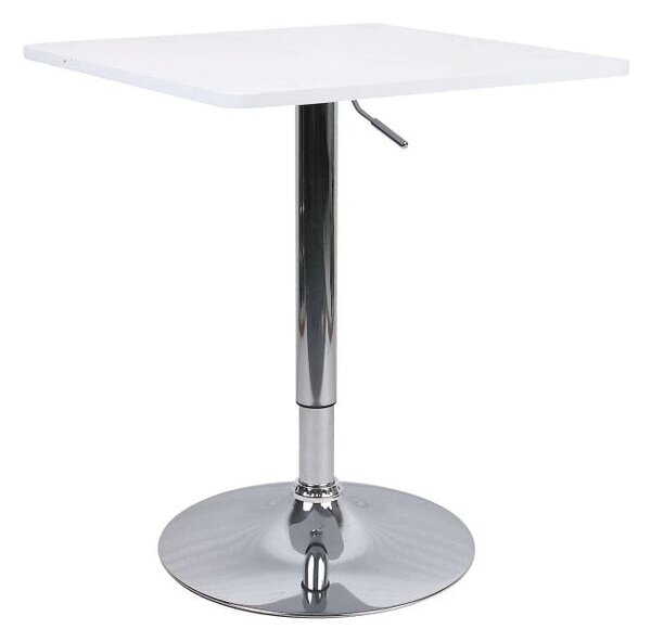 Masa bar FLORIAN 2 NEW, alb/crom, 60x70/91 cm