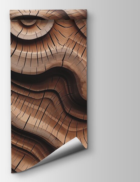 Fototapet Sculptură în lemn cu un model spiralat, Fototapet textură lemn, Fototapet populare, w02232 - Tapeko.ro
