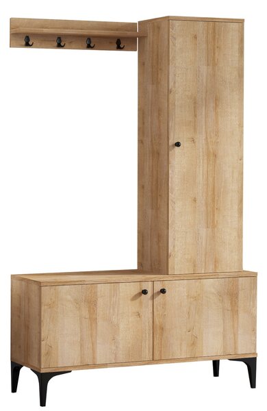 Mobilier hol Aliex 11 (stejar + negru). 1072325