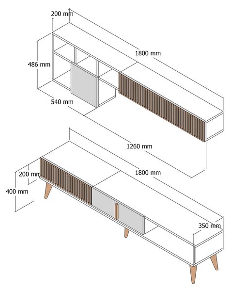 Mobilier living Millano (nuc + crem). 1072955