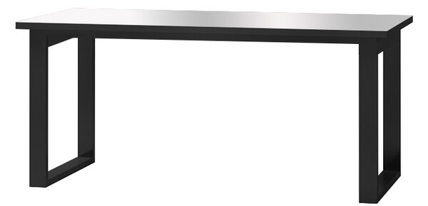 Masă de sufragerie Henry Typ 92 (gri + gri ultra lucios) (pentru 6 sau 8 persoane). Promo -43%