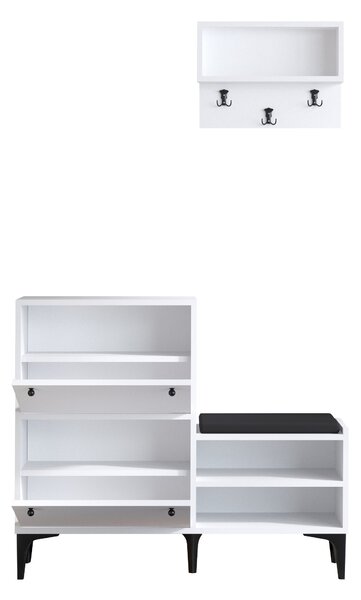 Mobilier hol Aliex 6 (alb + negru). 1073371