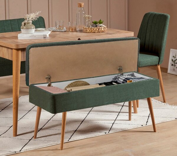 Set mobilier sufragerie Vlasta 2 (pin atlantic + verde) (pentru 6 persoane). 1073074