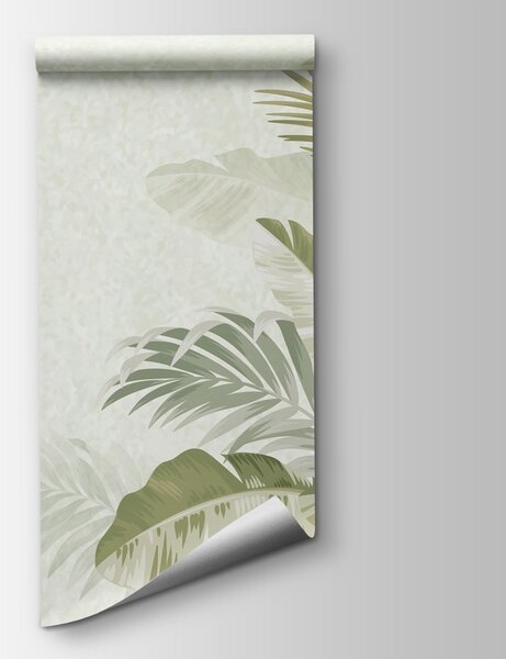 Fototapet Calm frunze tropicale design de fundal, Fototapet frunze palmier, Fototapet populare, w02391 - Tapeko.ro