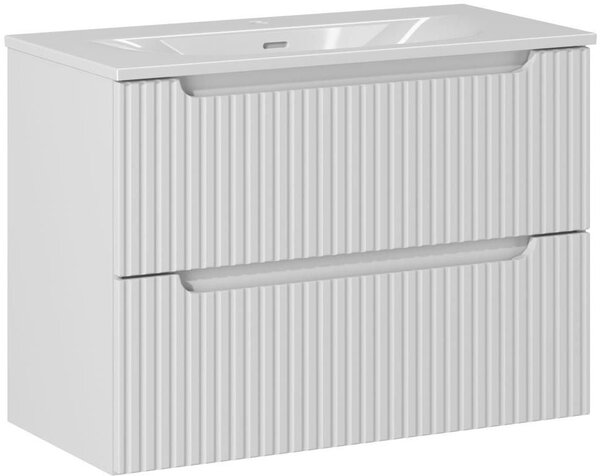 Set dulap Comad Nova White NOVA WHITE 82-80-2S, lavoar Comad Sky 3 SKY 3 80CM DP (E-8099-3-80)