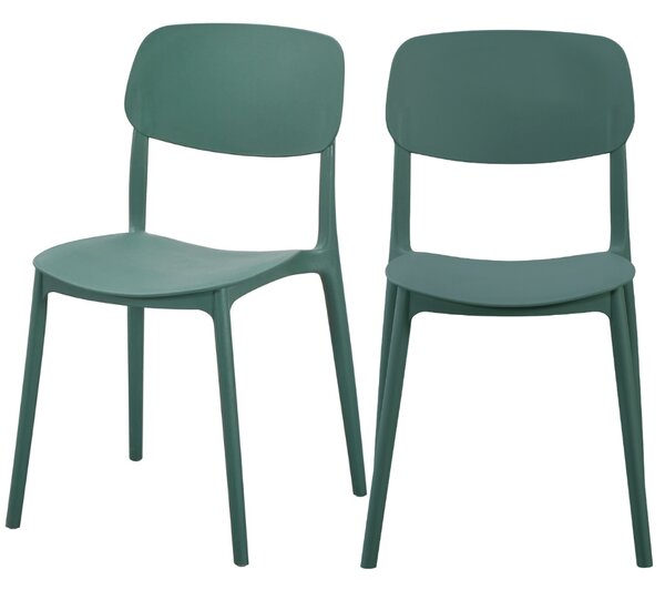 Scaun de cafenea pentru exterior Linea, verde