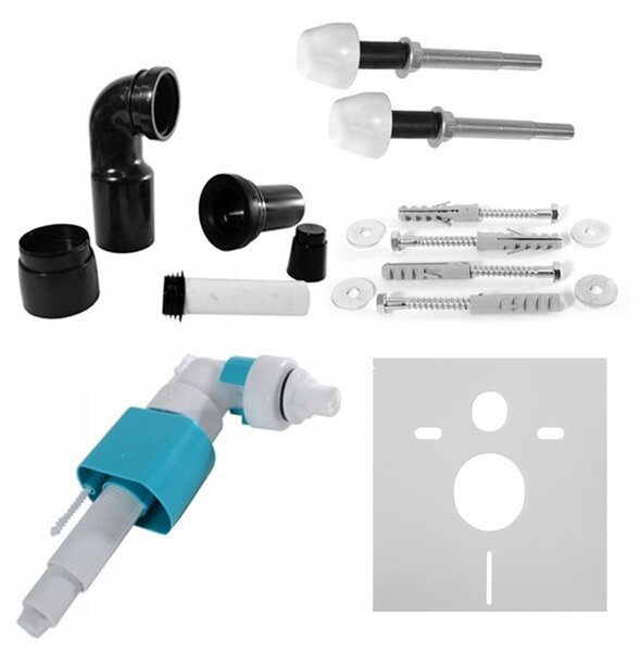 Cadru Set incastrat pentru vas WC cu buton F Black