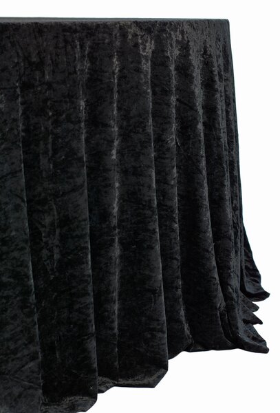 Obrus rotund din catifea neagră, cu diametrul de 340 cm, numit "Velvet"