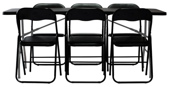 Set Mobilier Catering Exterior – Masă 200x90 cm + 6 Scaune