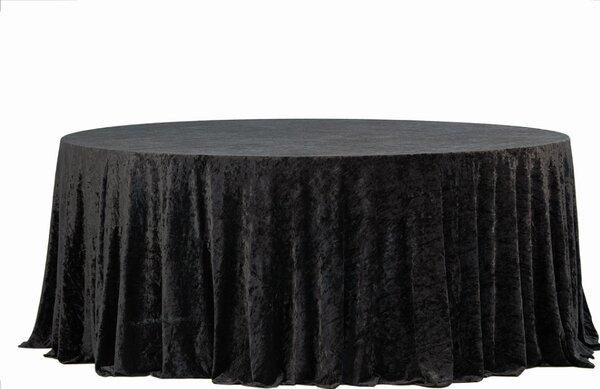 Obrus rotund din catifea neagră, cu diametrul de 340 cm, numit "Velvet"