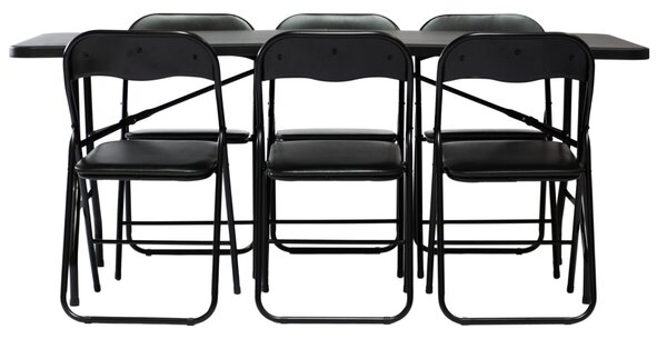 Set Mobilier Catering Exterior – Masă 200x90 cm + 6 Scaune