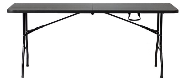 Masă Catering Neagră 200x90 cm cu Valiză