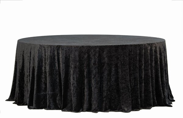 Obrus rotund din catifea neagră, cu diametrul de 340 cm, numit "Velvet"