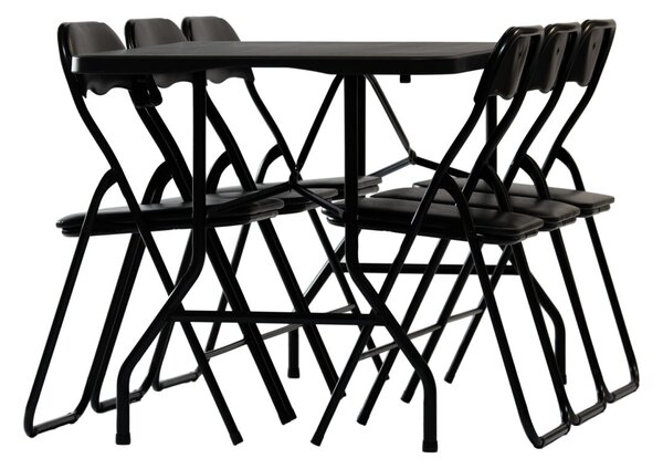 Set Mobilier Catering Exterior – Masă 200x90 cm + 6 Scaune