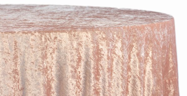 Obrus rotund din catifea roz, cu diametrul de 340 cm, numit "Velvet" din catifea