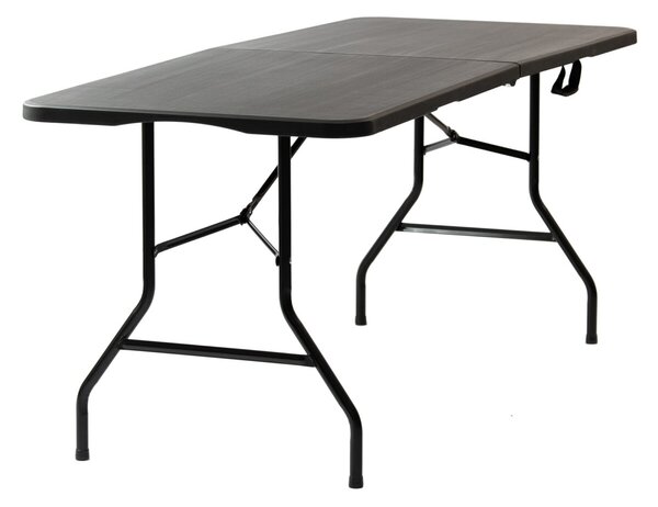 Masă Catering Neagră 200x90 cm cu Valiză