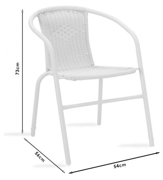 Set Masa si Scaune Gradina Valor-Obbi 5 Piese Alb