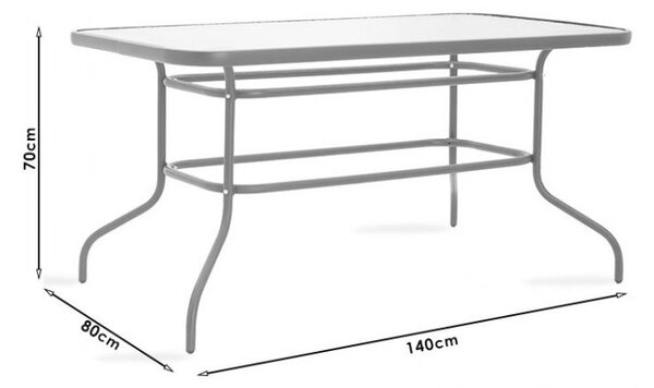 Set Masa si Scaune Gradina Valor-Obbi 5 Piese Alb