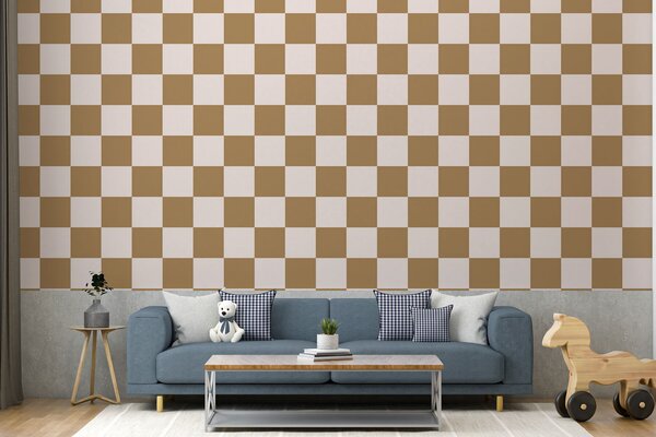 Tapet Tapet geometric în culoarea maro, Fototapet Modele, w01922v3 : Uwalls.ro