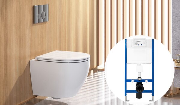 Buton tip H pentru cadru WC Gold