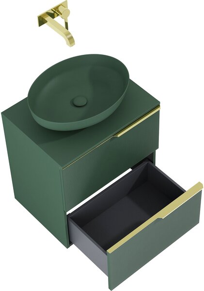 Elita Soho dulap 60x45.3x63.5 cm sub chiuveta pe perete verde RE010604047010